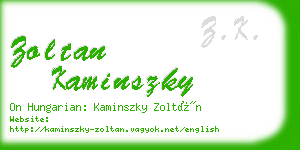 zoltan kaminszky business card